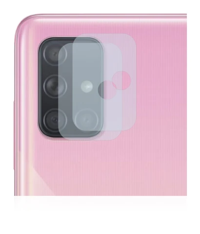 Immagine del dispositivo Samsung Galaxy A51 (SOLO Fotocamera) con un'ampia varietà di protezioni per lo schermo.