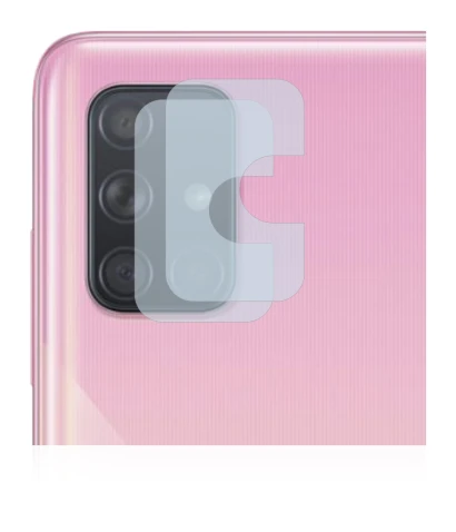 Immagine del dispositivo Samsung Galaxy A71 (SOLO Fotocamera) con un'ampia varietà di protezioni per lo schermo.