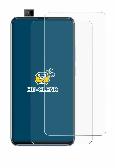 Immagine del dispositivo Huawei P smart Pro 2019 con un'ampia varietà di protezioni per lo schermo.