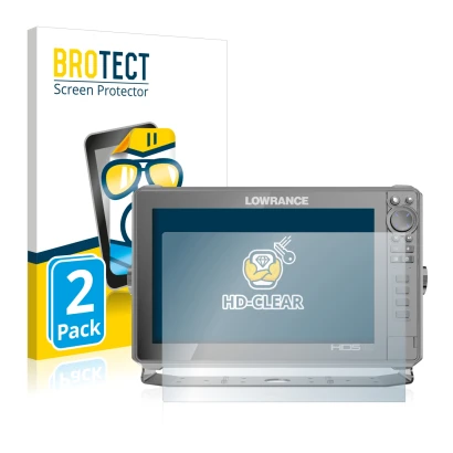 Parte frontale di una confezione del prodotto con il logo del marchio BROTECT. Accanto è raffigurato il dispositivo Lowrance H