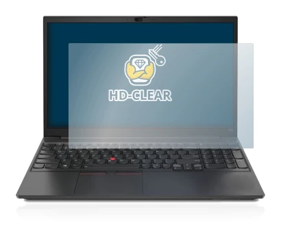 Immagine del dispositivo Lenovo ThinkPad E15 con un'ampia varietà di protezioni per lo schermo.