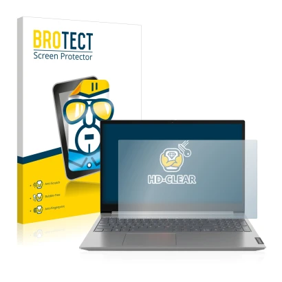 Parte frontale di una confezione del prodotto con il logo del marchio BROTECT. Accanto è raffigurato il dispositivo Lenovo Thi