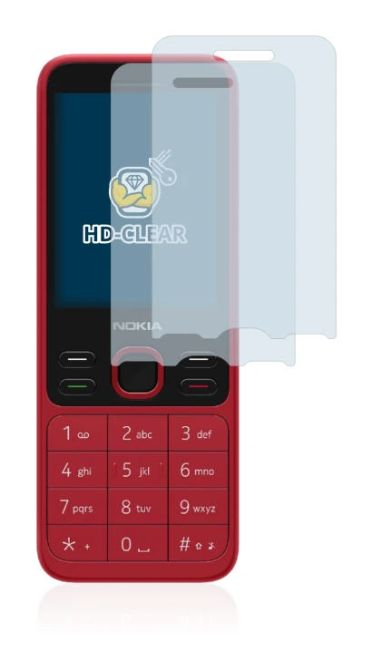 Immagine del dispositivo Nokia 150 2020 con un'ampia varietà di protezioni per lo schermo.