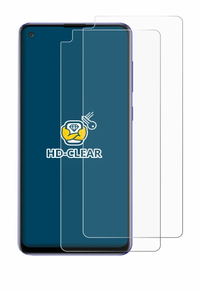 Immagine del dispositivo Samsung Galaxy A21s con un'ampia varietà di protezioni per lo schermo.
