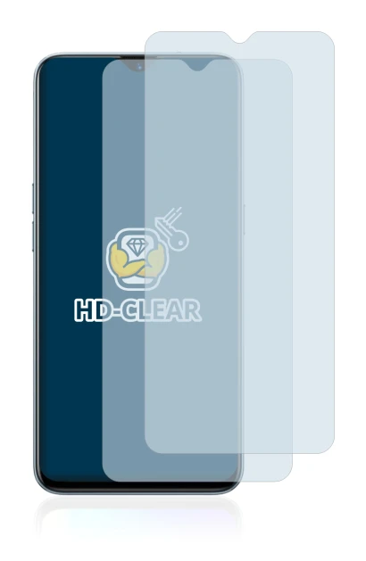 Immagine del dispositivo realme X2 con un'ampia varietà di protezioni per lo schermo.