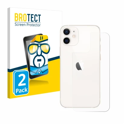 Parte frontale di una confezione del prodotto con il logo del marchio BROTECT. Accanto è raffigurato il dispositivo Apple iPho