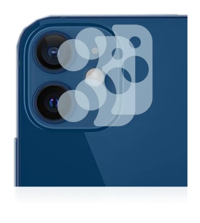 Immagine del dispositivo Apple iPhone 12 (SOLO Fotocamera) con un'ampia varietà di protezioni per lo schermo.