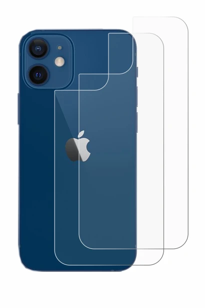 Immagine del dispositivo Apple iPhone 12 (Posteriore) con un'ampia varietà di protezioni per lo schermo.