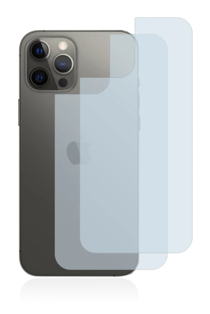 Immagine del dispositivo Apple iPhone 12 Pro Max (Posteriore) con un'ampia varietà di protezioni per lo schermo.