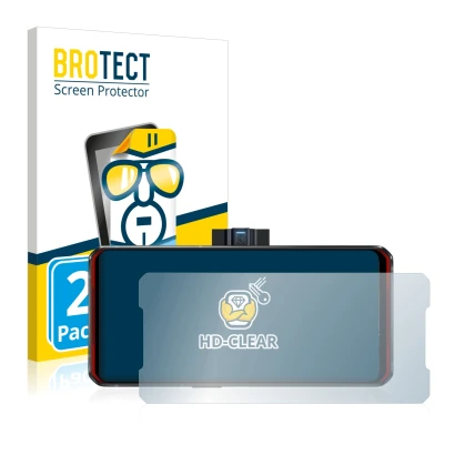 Parte frontale di una confezione del prodotto con il logo del marchio BROTECT. Accanto è raffigurato il dispositivo Lenovo Leg