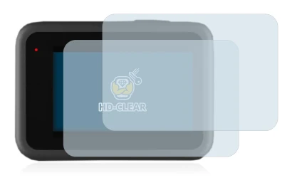 Immagine del dispositivo GoPro Hero 9 Black con un'ampia varietà di protezioni per lo schermo.