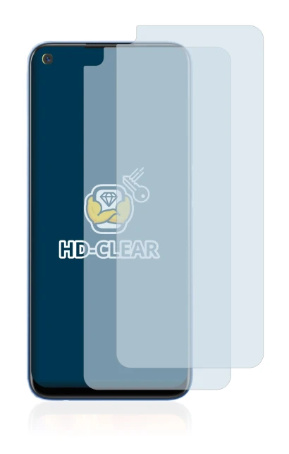 Immagine del dispositivo realme 7 con un'ampia varietà di protezioni per lo schermo.