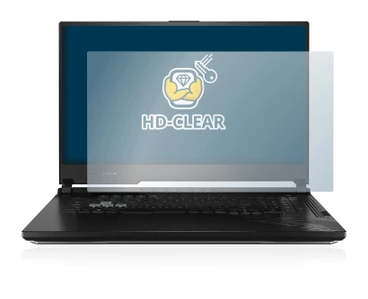 Immagine del dispositivo ASUS ROG Strix G17 G712LW-EV010T con un'ampia varietà di protezioni per lo schermo.