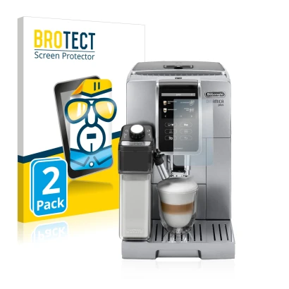 Parte frontale di una confezione del prodotto con il logo del marchio BROTECT. Accanto è raffigurato il dispositivo DeLonghi D