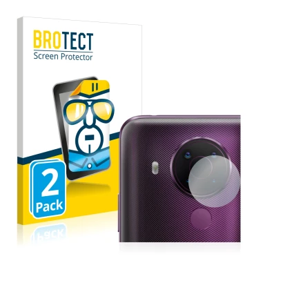 Parte frontale di una confezione del prodotto con il logo del marchio BROTECT. Accanto è raffigurato il dispositivo Nokia 5.4