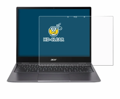Immagine del dispositivo Acer Chromebook Spin 713 con un'ampia varietà di protezioni per lo schermo.