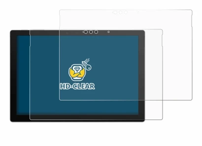 Immagine del dispositivo Microsoft Surface Pro 7 Plus con un'ampia varietà di protezioni per lo schermo.