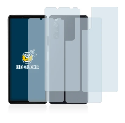 Immagine del dispositivo Sony Xperia 10 III (Fronte+Retro) con un'ampia varietà di protezioni per lo schermo.