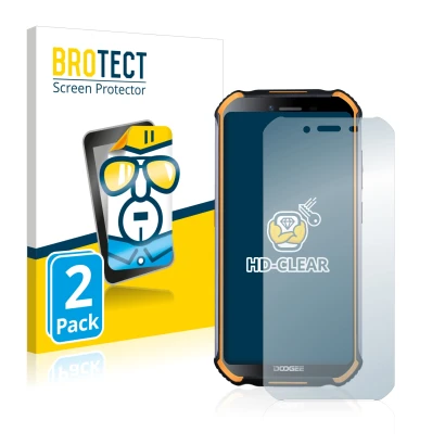 Parte frontale di una confezione del prodotto con il logo del marchio BROTECT. Accanto è raffigurato il dispositivo Doogee S40