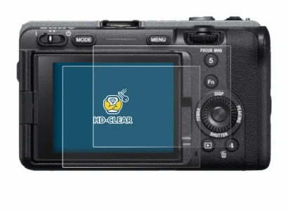Immagine del dispositivo Sony FX3 con un'ampia varietà di protezioni per lo schermo.