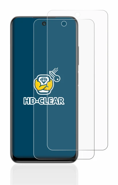 Immagine del dispositivo Xiaomi Redmi Note 10 5G con un'ampia varietà di protezioni per lo schermo.