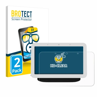 Parte frontale di una confezione del prodotto con il logo del marchio BROTECT. Accanto è raffigurato il dispositivo Google Nes