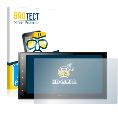 Parte frontale di una confezione del prodotto con il logo del marchio BROTECT. Accanto è raffigurato il dispositivo Pioneer SP