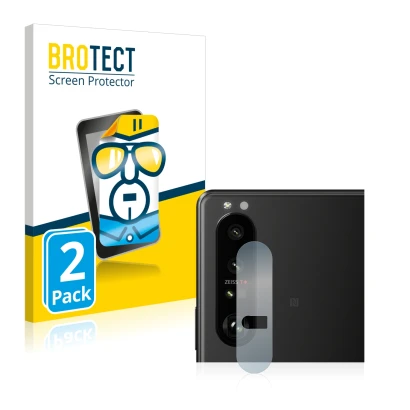 Parte frontale di una confezione del prodotto con il logo del marchio BROTECT. Accanto è raffigurato il dispositivo Sony Xperi