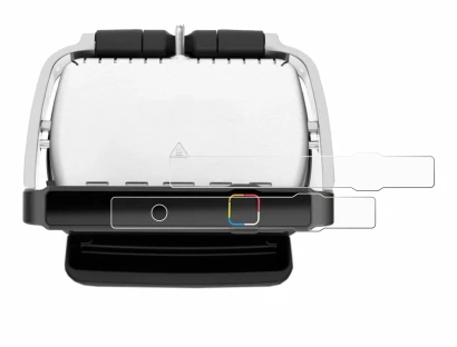 Immagine del dispositivo Tefal OptiGrill Elite con un'ampia varietà di protezioni per lo schermo.