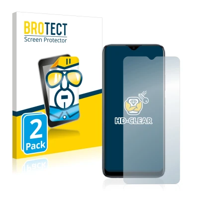 Parte frontale di una confezione del prodotto con il logo del marchio BROTECT. Accanto è raffigurato il dispositivo realme C11