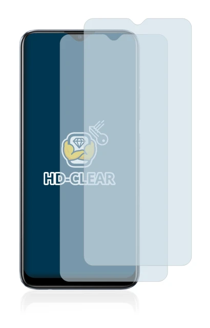 Immagine del dispositivo realme C11 2021 con un'ampia varietà di protezioni per lo schermo.