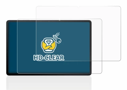 Immagine del dispositivo Samsung Galaxy Tab S7 FE (in formato orizzontale) con un'ampia varietà di protezioni per lo schermo.
