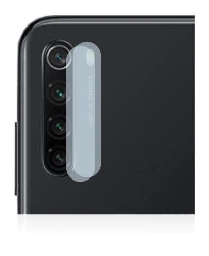 Immagine del dispositivo Xiaomi Redmi Note 8 2021 (SOLO Fotocamera) con un'ampia varietà di protezioni per lo schermo.