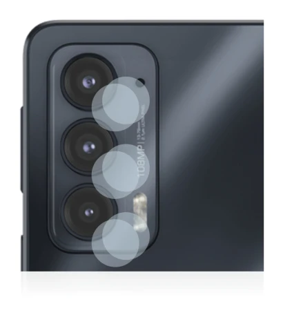 Immagine del dispositivo Motorola Edge 20 (SOLO Fotocamera) con un'ampia varietà di protezioni per lo schermo.