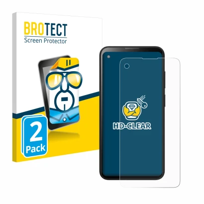 Parte frontale di una confezione del prodotto con il logo del marchio BROTECT. Accanto è raffigurato il dispositivo Blackview