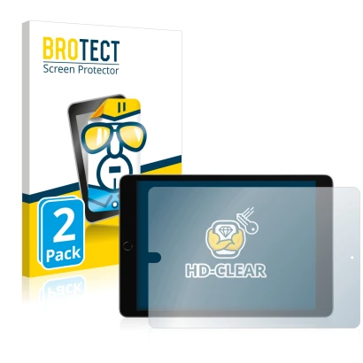 Parte frontale di una confezione del prodotto con il logo del marchio BROTECT. Accanto è raffigurato il dispositivo Apple iPad