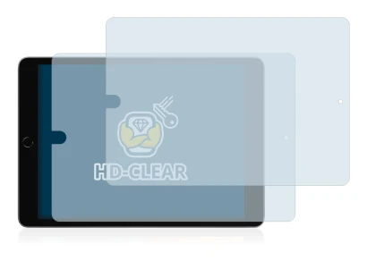 Immagine del dispositivo Apple iPad 10.2" 2021 (in formato orizzontale, 9a Gen.) con un'ampia varietà di protezioni per lo sch