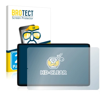 Parte frontale di una confezione del prodotto con il logo del marchio BROTECT. Accanto è raffigurato il dispositivo Xiaomi Mi