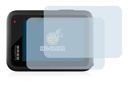 Immagine del dispositivo GoPro Hero 10 Black con un'ampia varietà di protezioni per lo schermo.