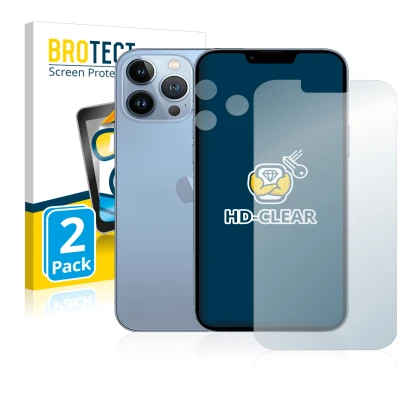 Parte frontale di una confezione del prodotto con il logo del marchio BROTECT. Accanto è raffigurato il dispositivo Apple iPho