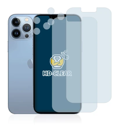 Immagine del dispositivo Apple iPhone 13 Pro Max (Fronte+Fotocamera) con un'ampia varietà di protezioni per lo schermo.
