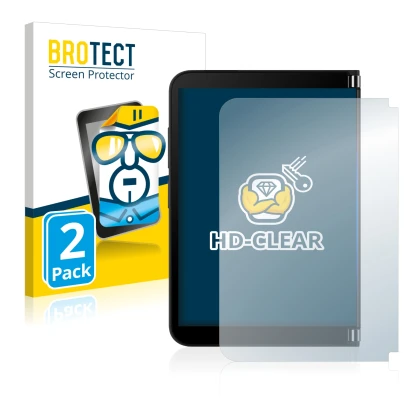 Parte frontale di una confezione del prodotto con il logo del marchio BROTECT. Accanto è raffigurato il dispositivo Microsoft