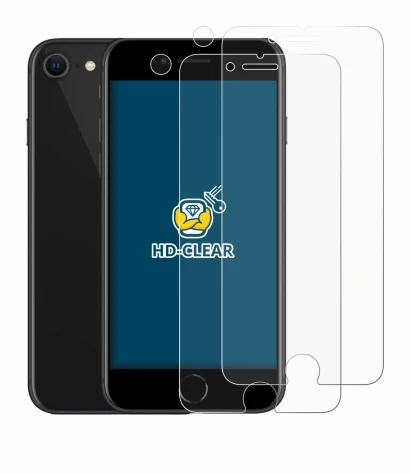 Immagine del dispositivo Apple iPhone SE 2 2020 (Fronte+Fotocamera) con un'ampia varietà di protezioni per lo schermo.