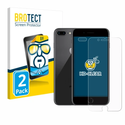 Parte frontale di una confezione del prodotto con il logo del marchio BROTECT. Accanto è raffigurato il dispositivo Apple iPho