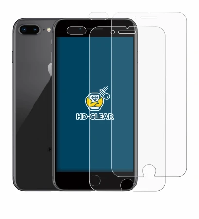 Immagine del dispositivo Apple iPhone 8 Plus (Fronte+Fotocamera) con un'ampia varietà di protezioni per lo schermo.