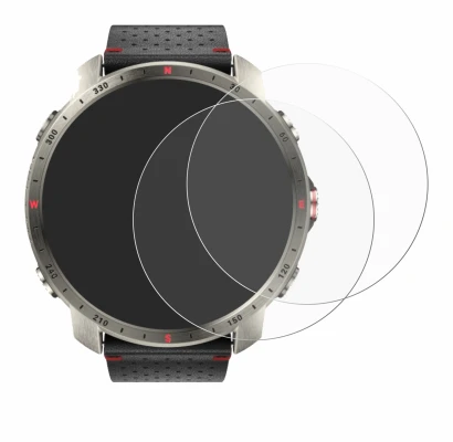 Immagine del dispositivo Polar Grit X Pro Titan con un'ampia varietà di protezioni per lo schermo.