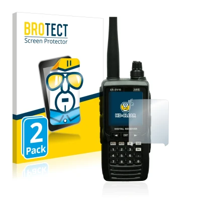 Parte frontale di una confezione del prodotto con il logo del marchio BROTECT. Accanto è raffigurato il dispositivo Aor AR-DV1
