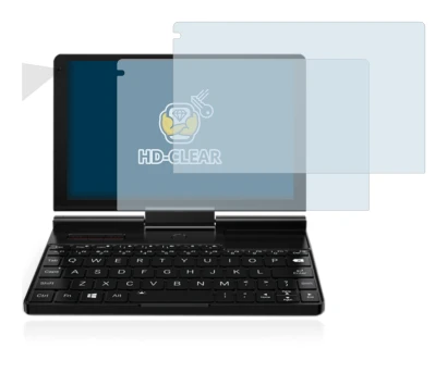 Immagine del dispositivo GPD Pocket 3 con un'ampia varietà di protezioni per lo schermo.