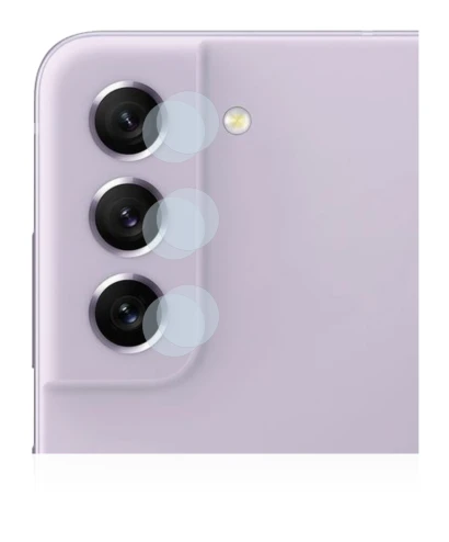 Immagine del dispositivo Samsung Galaxy S21 FE 5G (SOLO Fotocamera) con un'ampia varietà di protezioni per lo schermo.