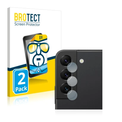 Parte frontale di una confezione del prodotto con il logo del marchio BROTECT. Accanto è raffigurato il dispositivo Samsung Ga